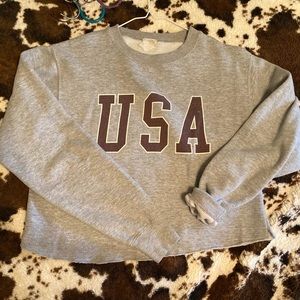 USA Cropped Sweatshirt